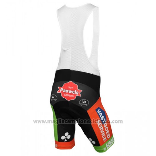 2016 Abbigliamento Ciclismo Crelan AA Rosso e Verde Manica Corta e Salopette